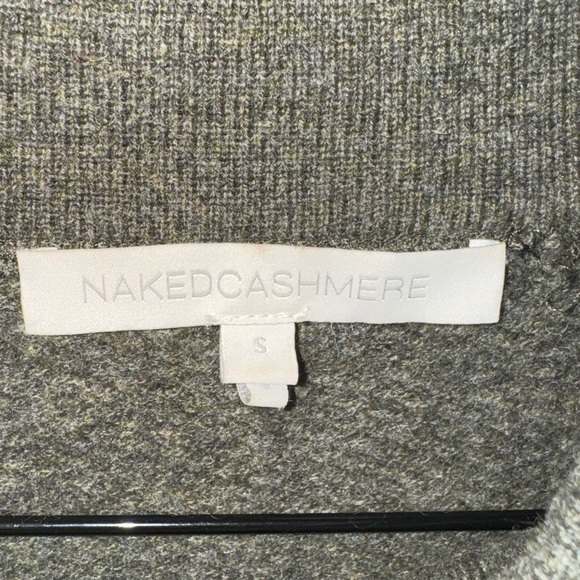 Naked Cashmere Green Cowl Tie Neck Boxy Cropped Sweater Size Small - Picture 2 of 7